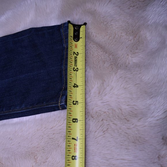 Hudson Blair Tilda Straight Leg Skinny Mid Waist Dark Blue Denim Jeans 27 - Picture 6 of 11
